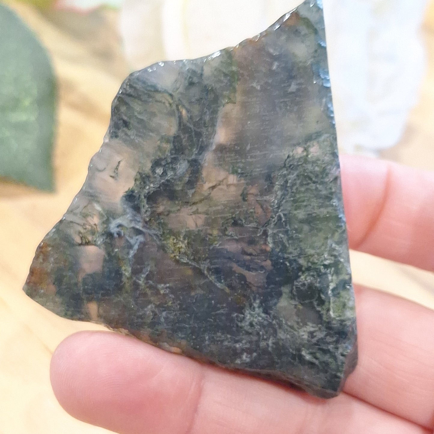 MOSS AGATE BUTTERFLY SLAB