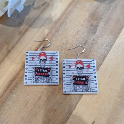 AWESOME ACRYLIC 925 STIRLING HOOK EARRINGS (NON CRYSTAL,)