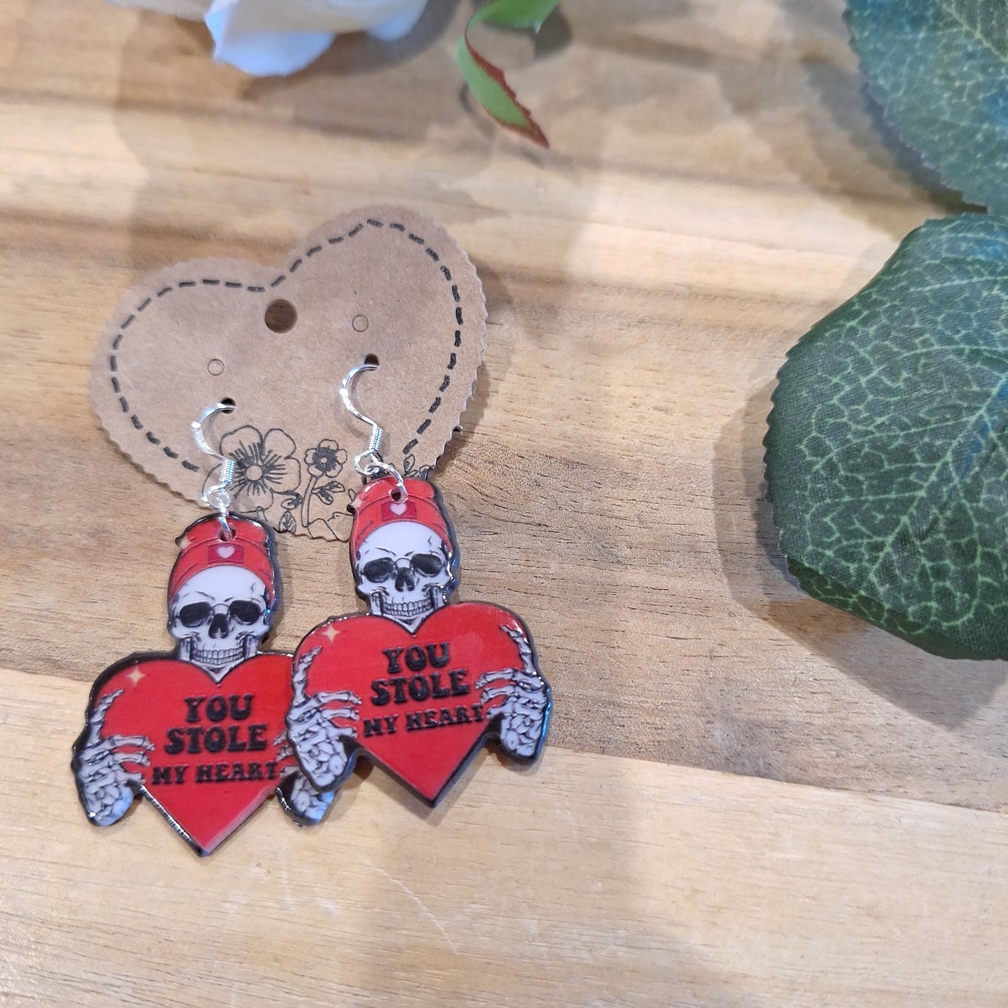 AWESOME ACRYLIC 925 STIRLING HOOK EARRINGS (NON CRYSTAL,)