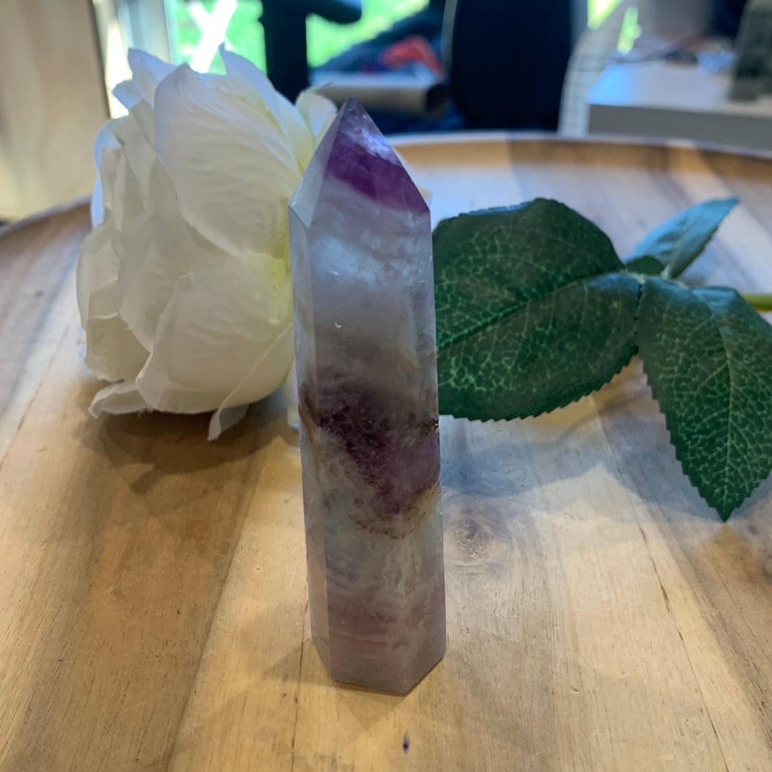 RAINBOW FLUORITE TOWER/POINTS