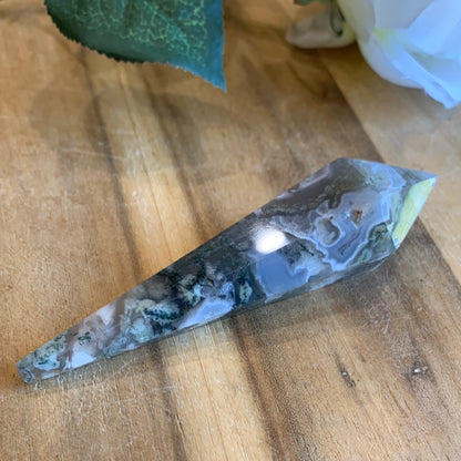 AGATE MOSS WAND (INCLUDING STAND)