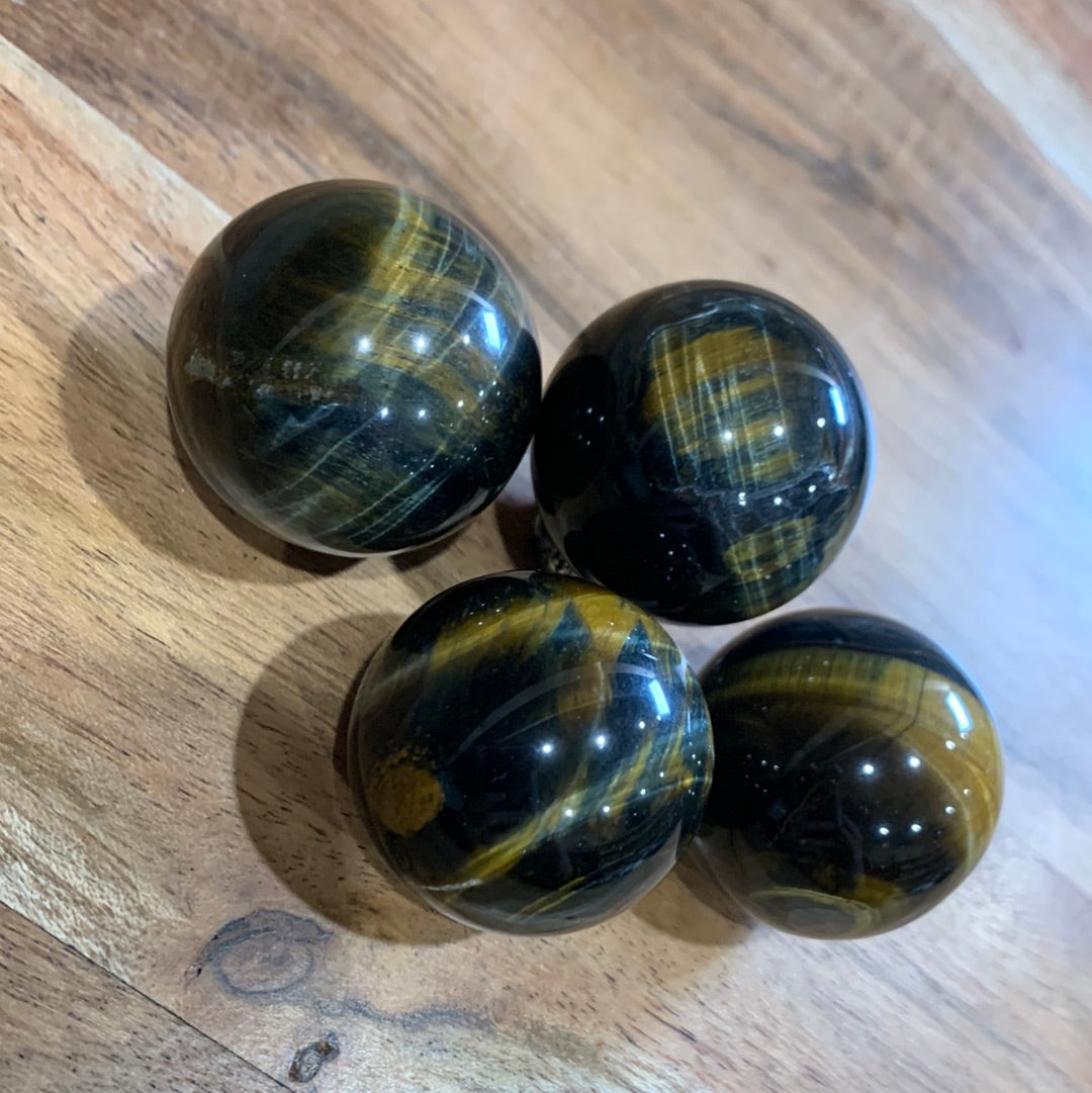 BLUE TIGERS EYE SPHERES (SMALL/MEDIUM)