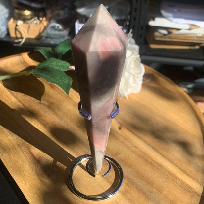 PINK OPAL WAND WITH STAND