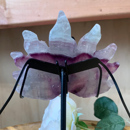 FLUORITE 9 TAIL FOX (WITH STAND)