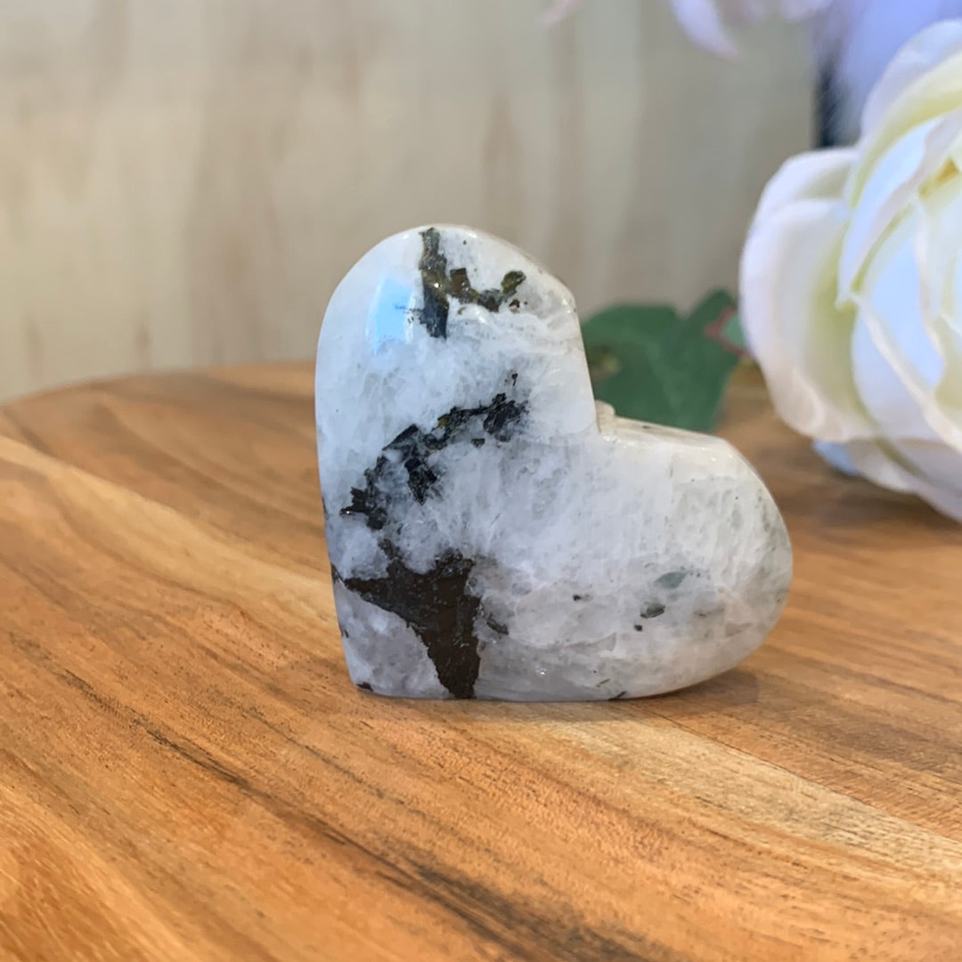 RAINBOW MOONSTONE HEARTS