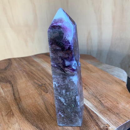 PURPLE MICA & SMOKEY QUARTZ TOWERS