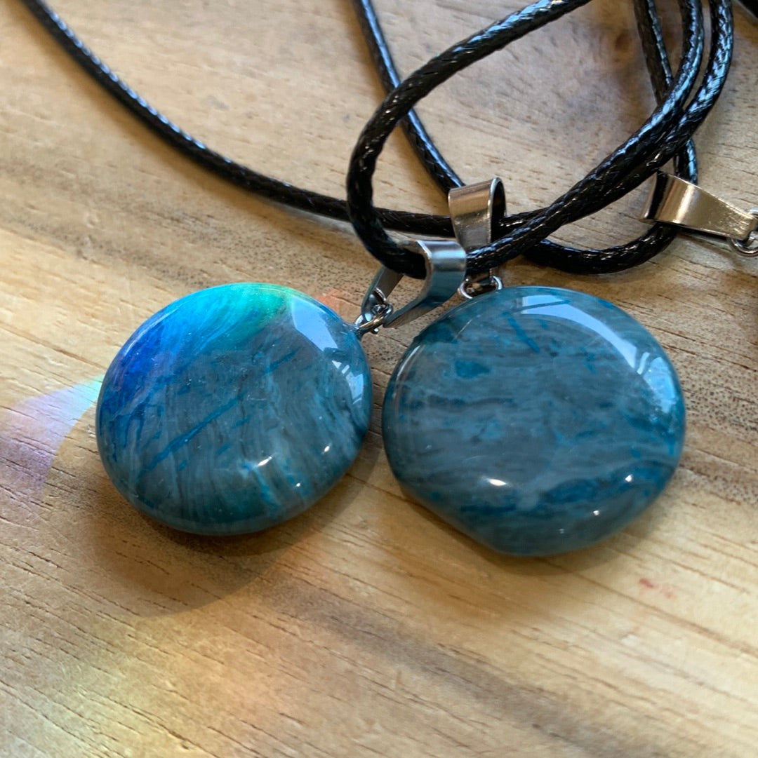 BLUE APATITE PENDANTS