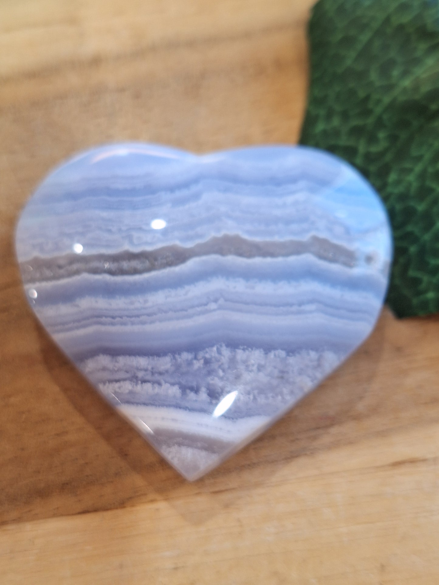 BLUE LACE AGATE HEARTS