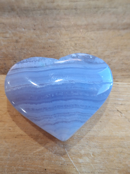 BLUE LACE AGATE HEARTS