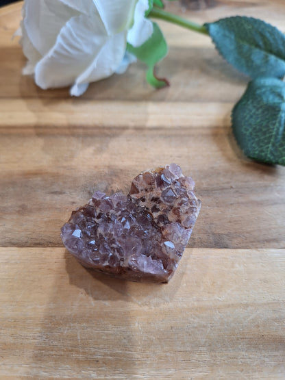 AMETHYST CLUSTER HEARTS