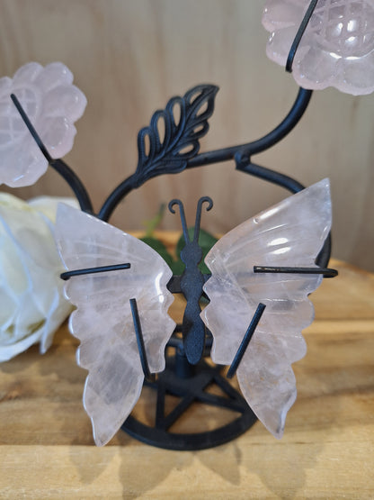 GORGEOUS CRYSTAL FLOWER BUTTERFLY STANDS