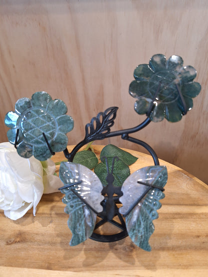 GORGEOUS CRYSTAL FLOWER BUTTERFLY STANDS