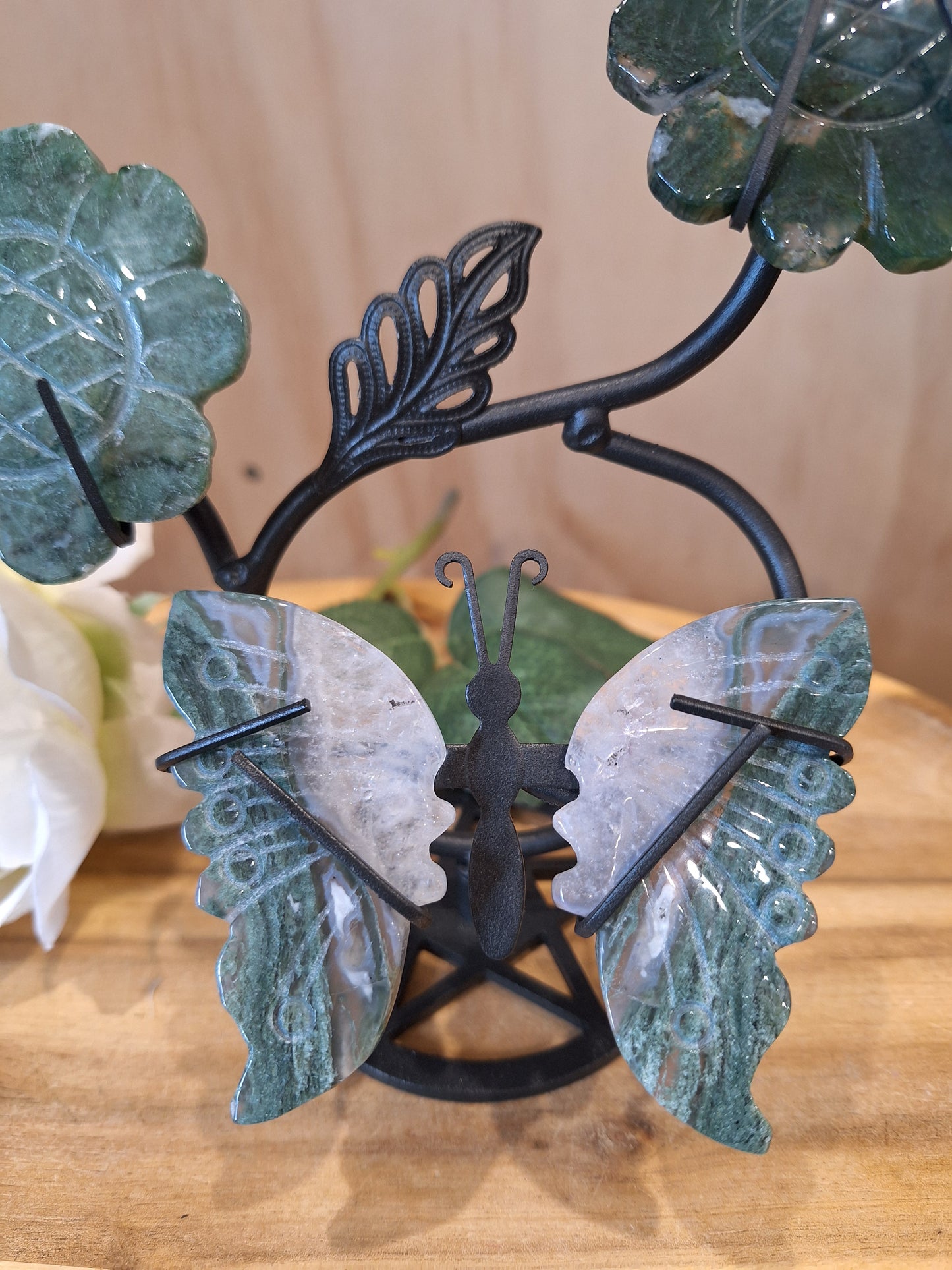 GORGEOUS CRYSTAL FLOWER BUTTERFLY STANDS