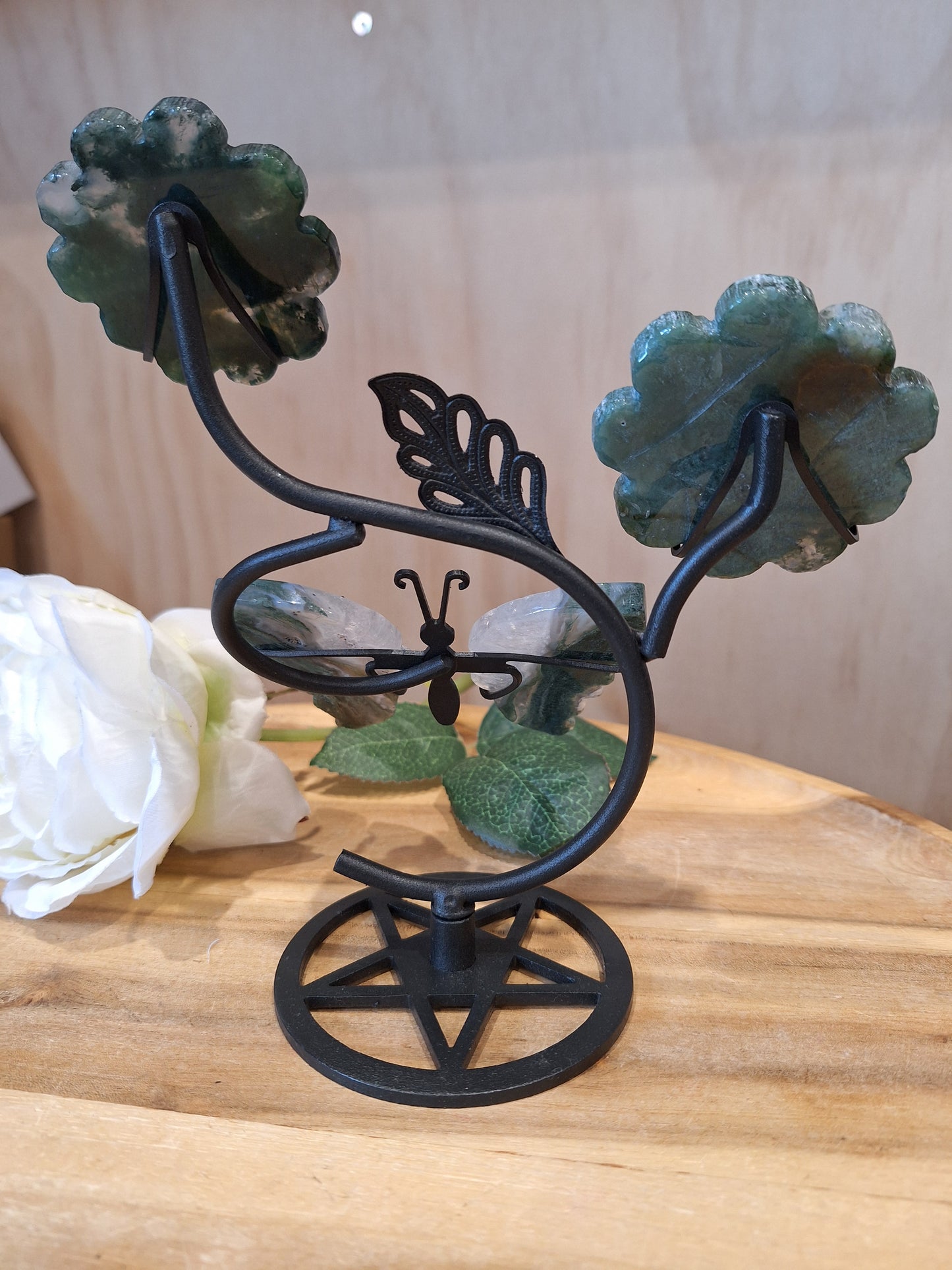 GORGEOUS CRYSTAL FLOWER BUTTERFLY STANDS