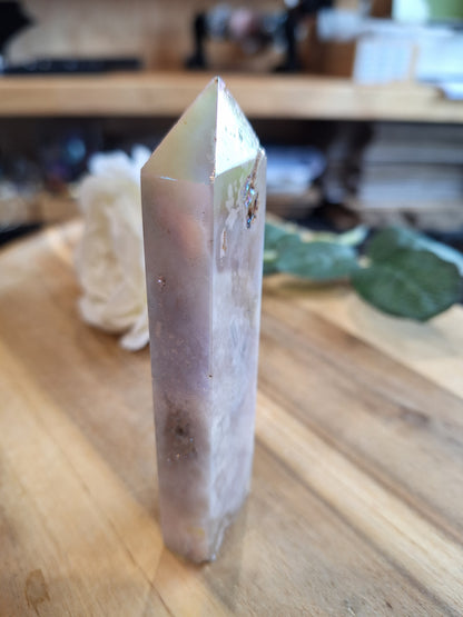 FLOWER AGATE POINT/TOWERS (CHERRY BLOSSOM)