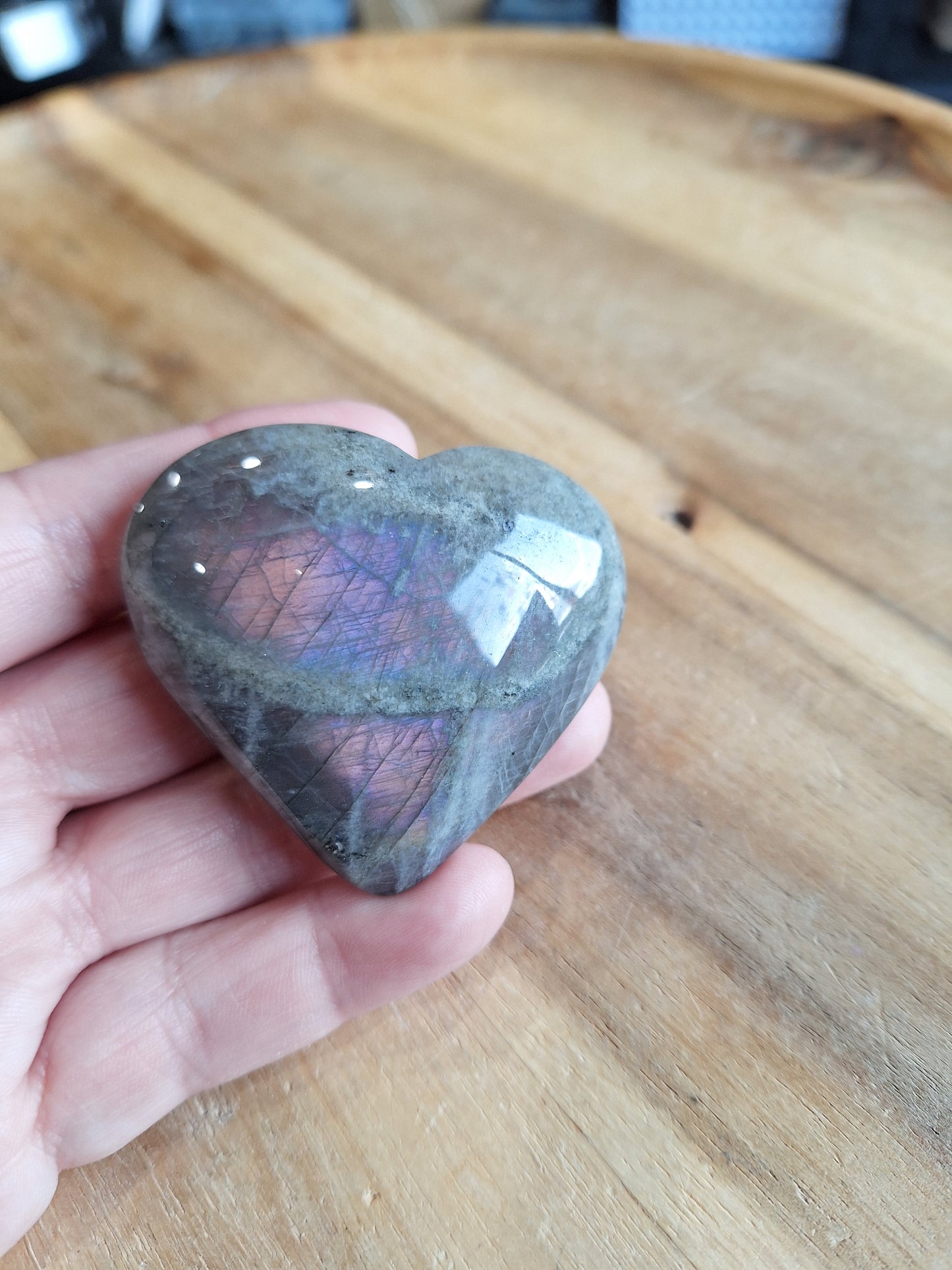 LABRADORITE HEART (LARGE)