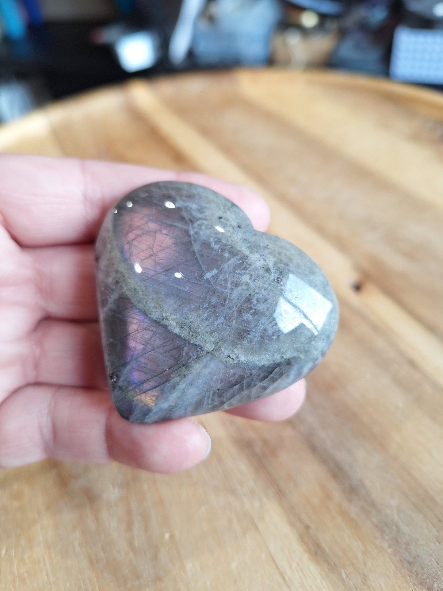 LABRADORITE HEART (LARGE)