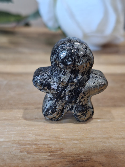 RUBY ZIOSITE & PYRITE GINGERBREAD MEN