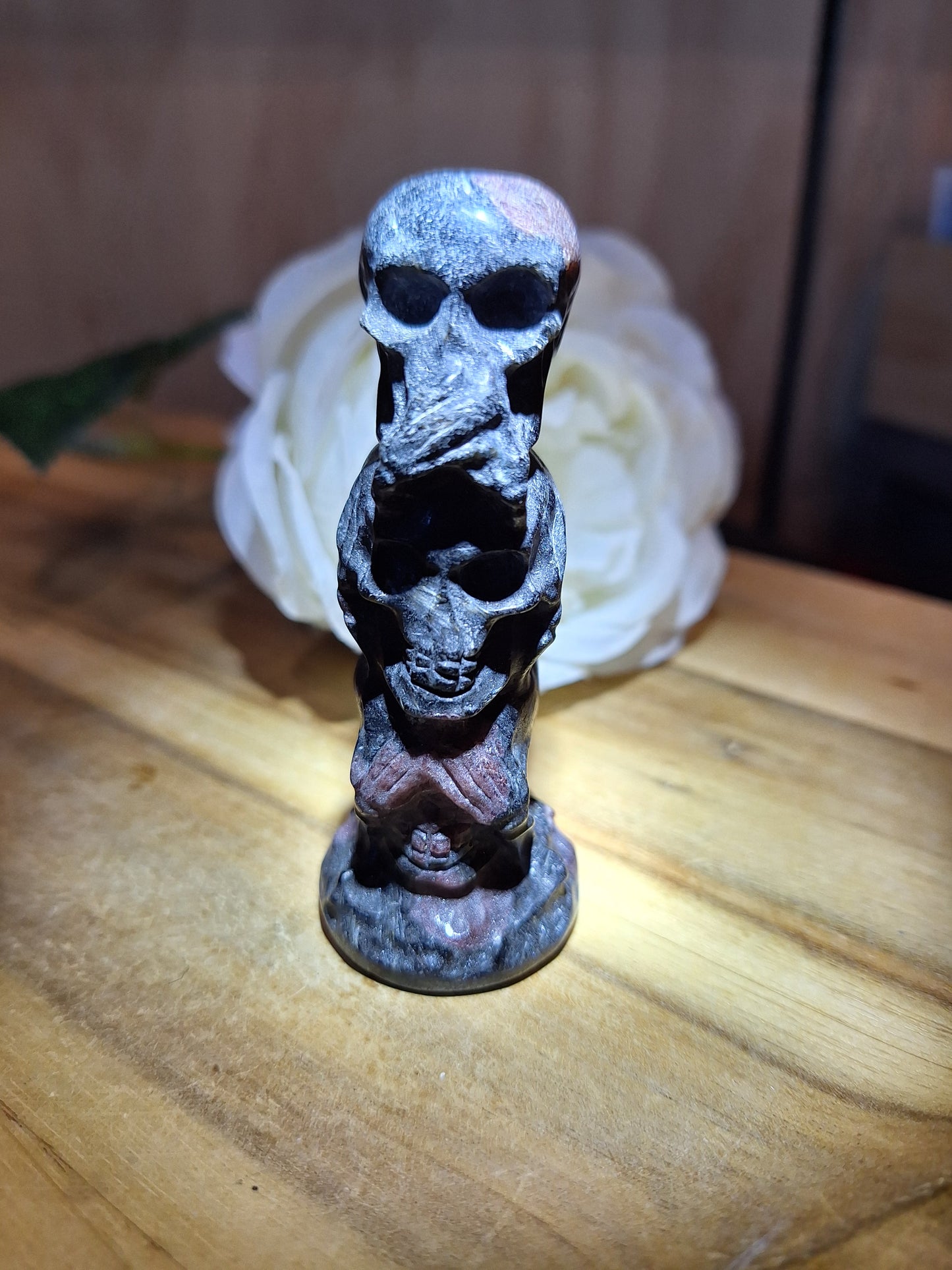 HEAR/SEE/SPEAK NO EVIL CRYSTAL SKULLS