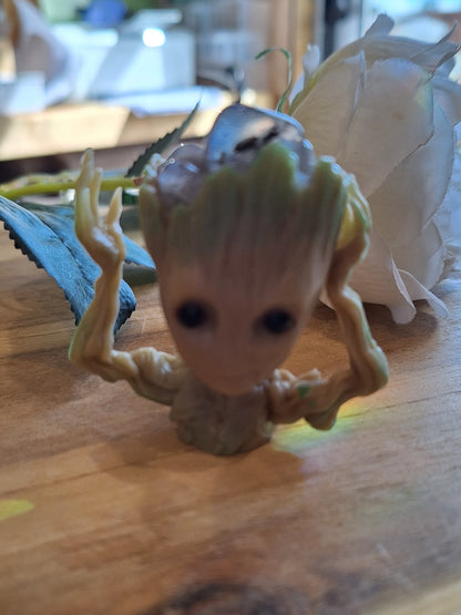 GROOT FIGURINES WITH LABRADORITE HEAD