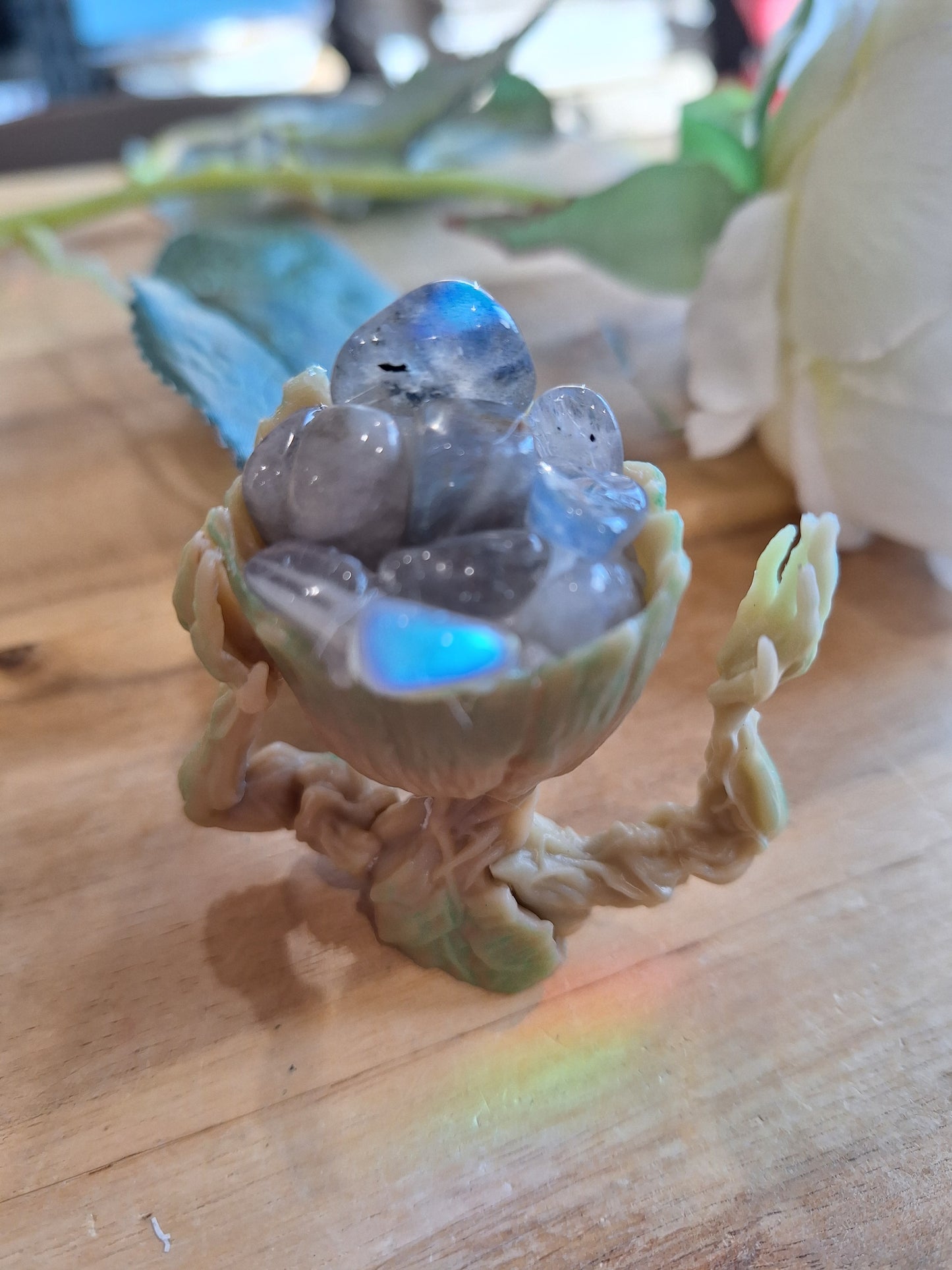 GROOT FIGURINES WITH LABRADORITE HEAD