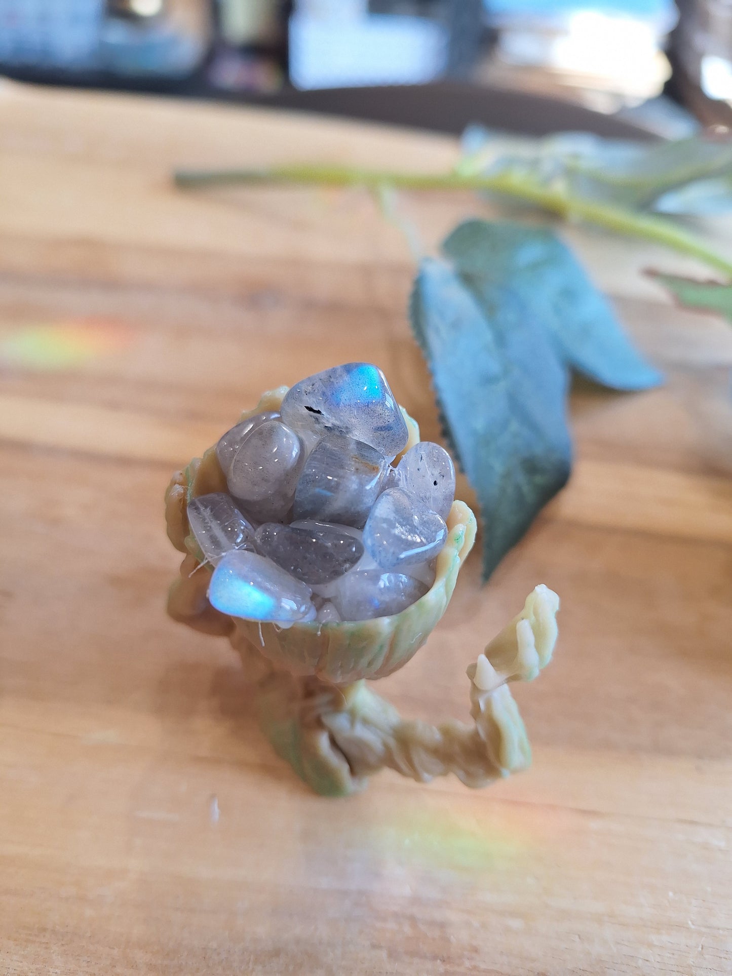 GROOT FIGURINES WITH LABRADORITE HEAD