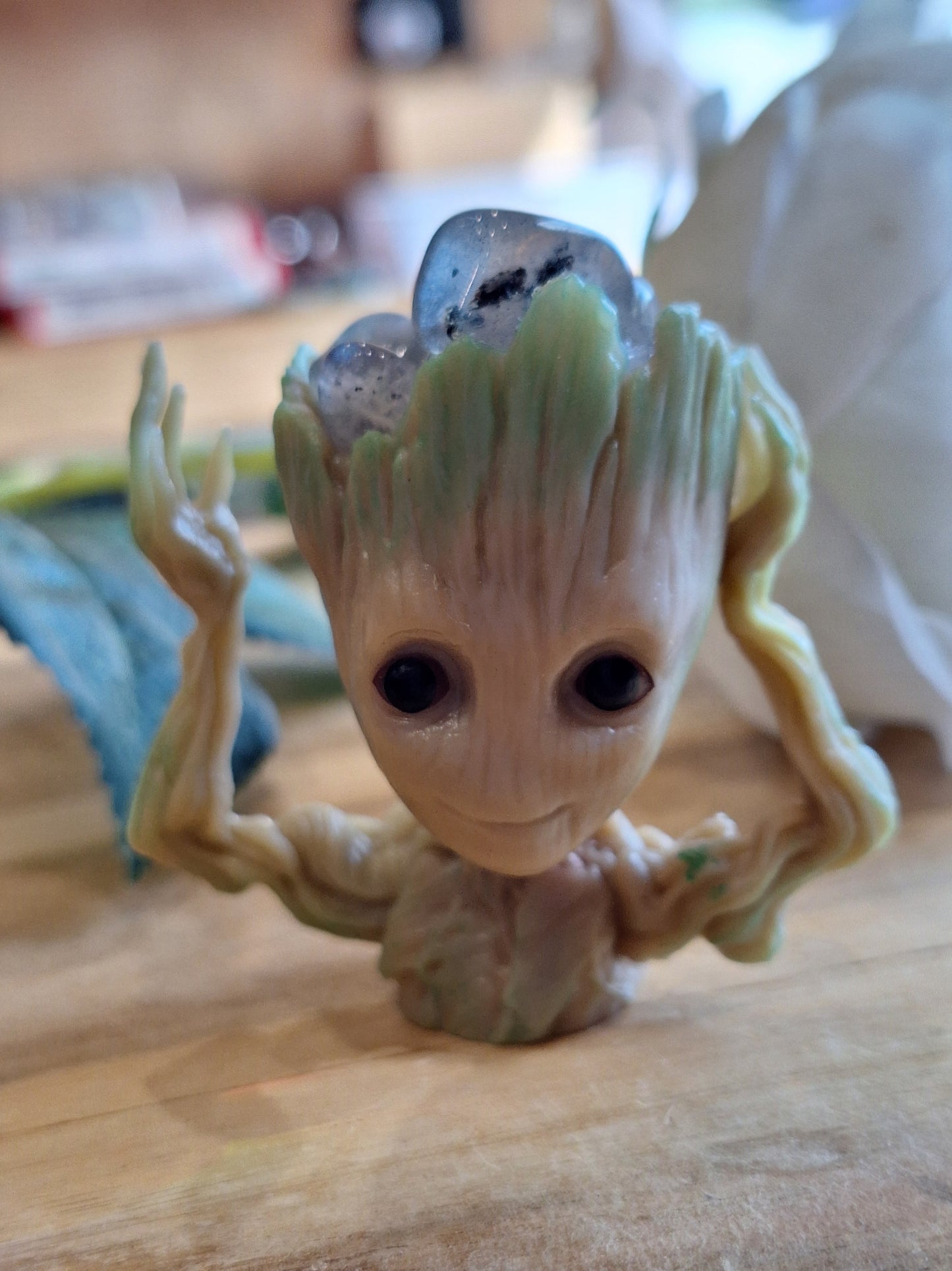 GROOT FIGURINES WITH LABRADORITE HEAD