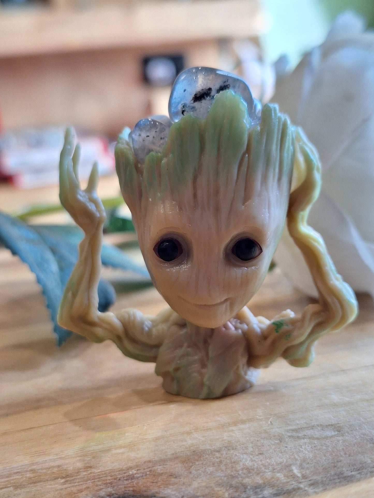 GROOT FIGURINES WITH LABRADORITE HEAD