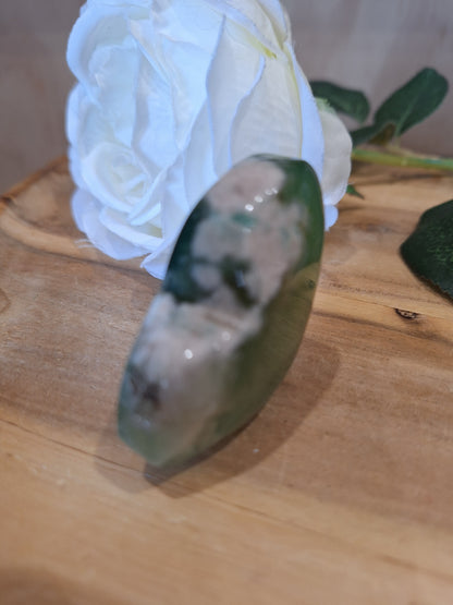 GREEN FLOWER AGATE HEARTS