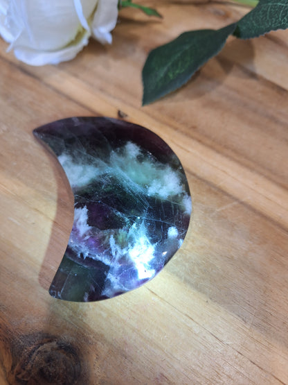 SNOWFLAKE FLUORITE MOONS