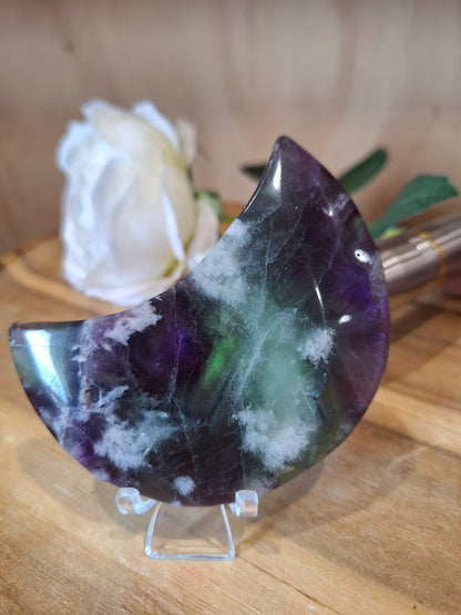 SNOWFLAKE FLUORITE MOONS