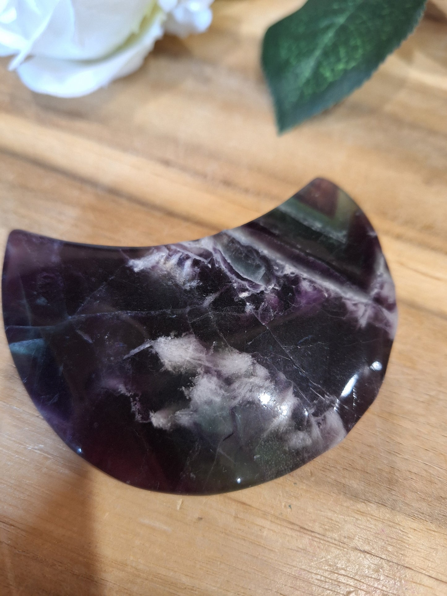 SNOWFLAKE FLUORITE MOONS