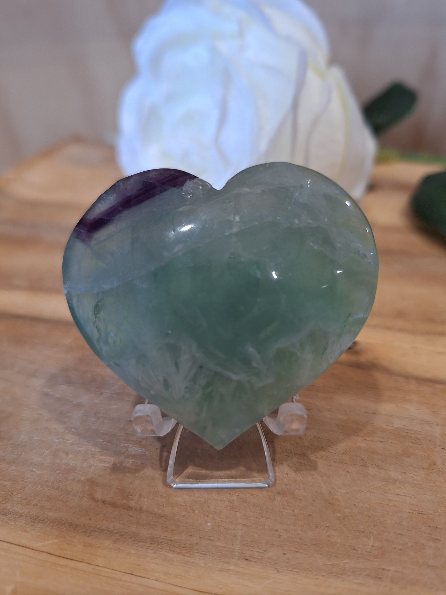 SNOWFLAKE FLUORITE HEARTS