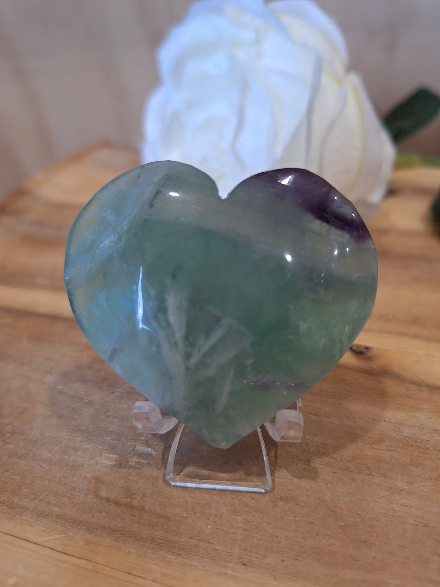 SNOWFLAKE FLUORITE HEARTS