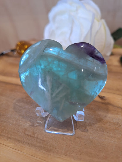 SNOWFLAKE FLUORITE HEARTS