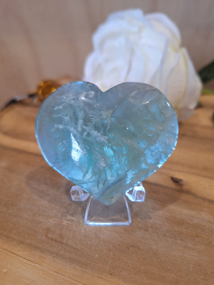 SNOWFLAKE FLUORITE HEARTS