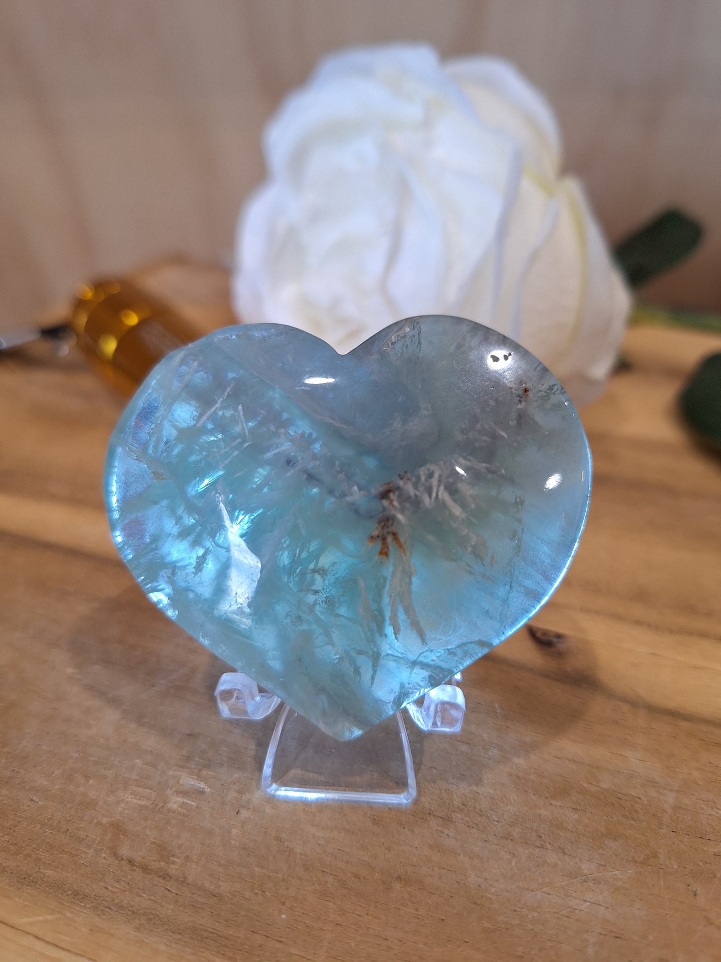 SNOWFLAKE FLUORITE HEARTS