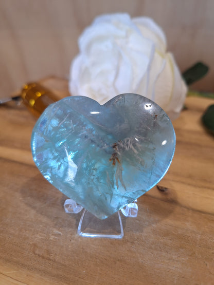 SNOWFLAKE FLUORITE HEARTS