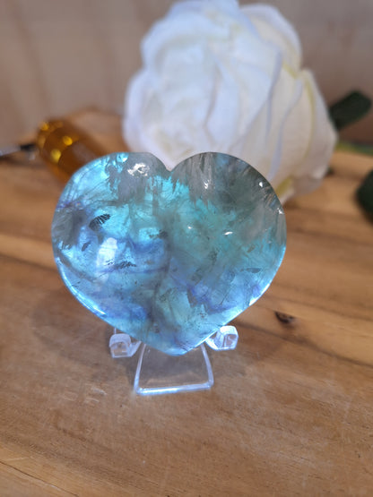 SNOWFLAKE FLUORITE HEARTS