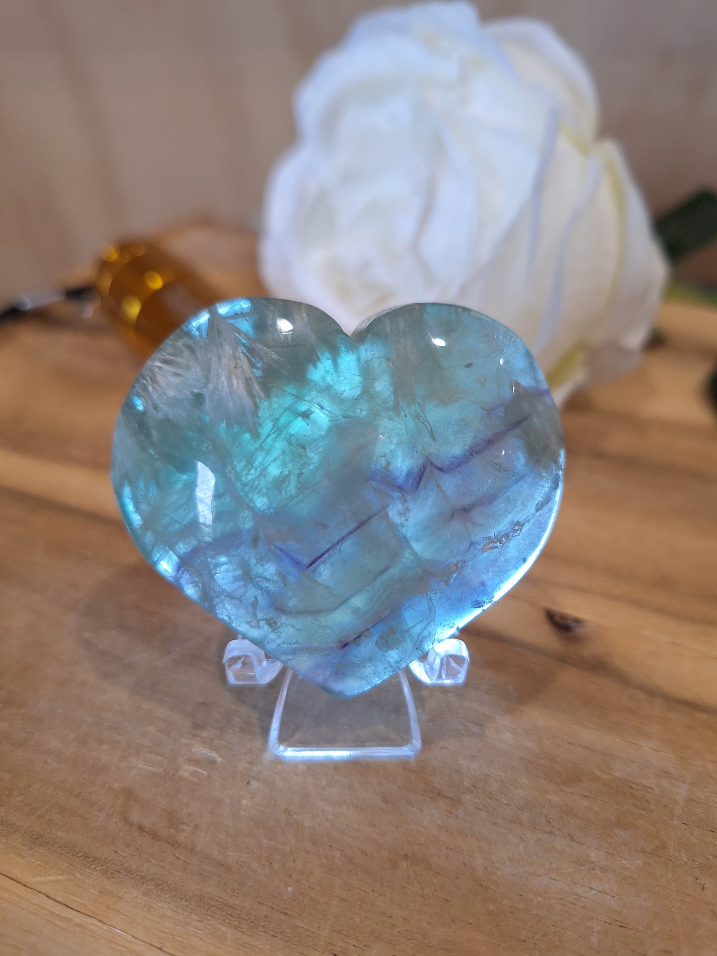 SNOWFLAKE FLUORITE HEARTS