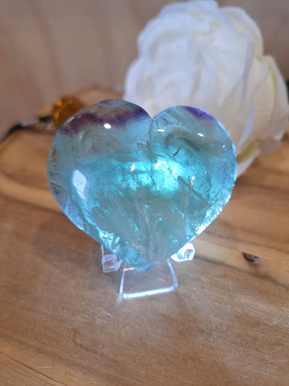 SNOWFLAKE FLUORITE HEARTS