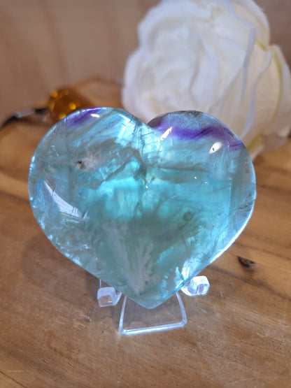 SNOWFLAKE FLUORITE HEARTS