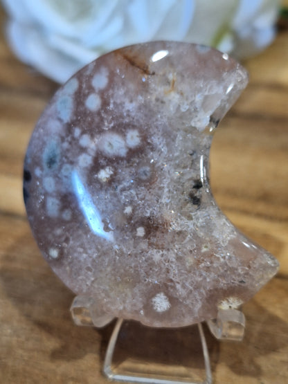 FLOWER AGATE MOON (SMALL)