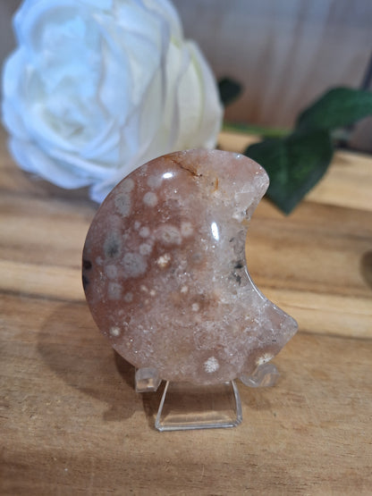 FLOWER AGATE MOON (SMALL)