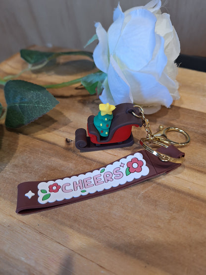 POPULAR CHARACTER  KEYRINGS WITH WRISTLET ATTACHED