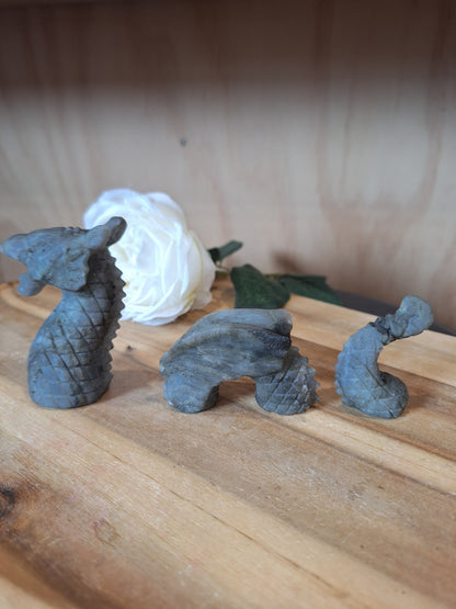 LABRADORITE DRAGON (3 PART DRAGON)
