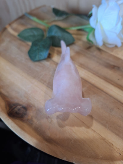 ROSE QUARTZ HAMMERHEAD SHARK