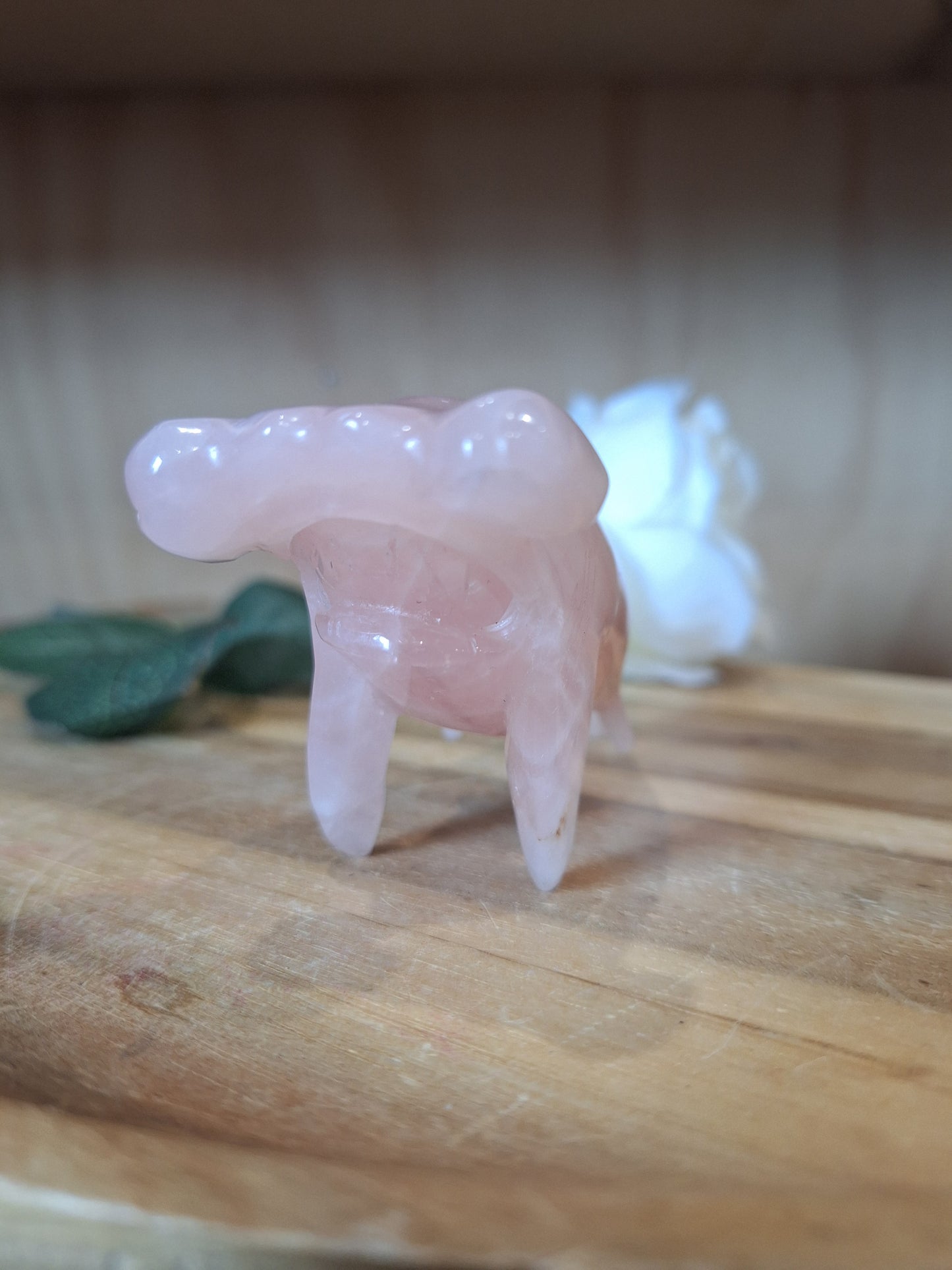 ROSE QUARTZ HAMMERHEAD SHARK