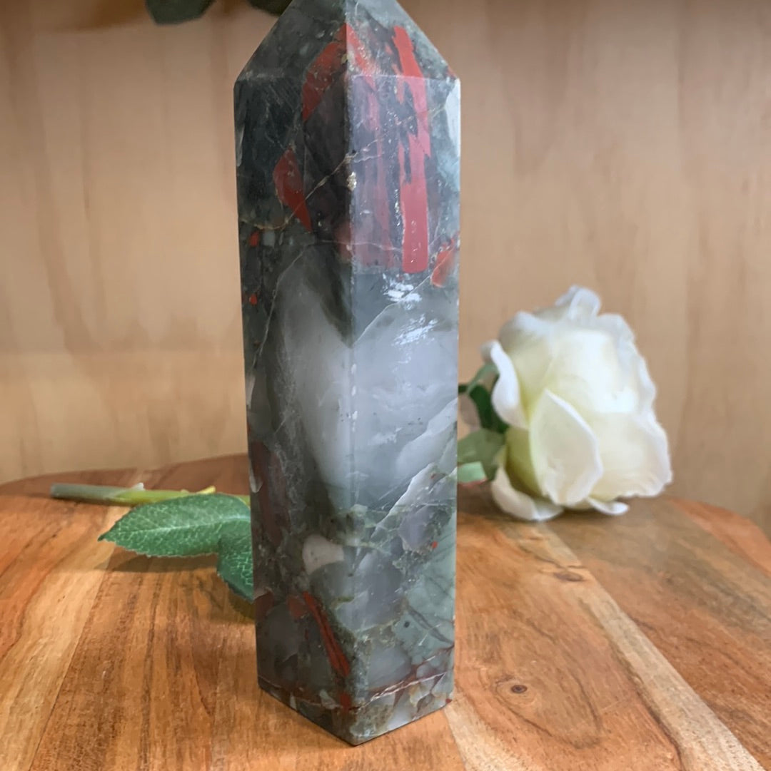 AFRICAN BLOODSTONE TOWER