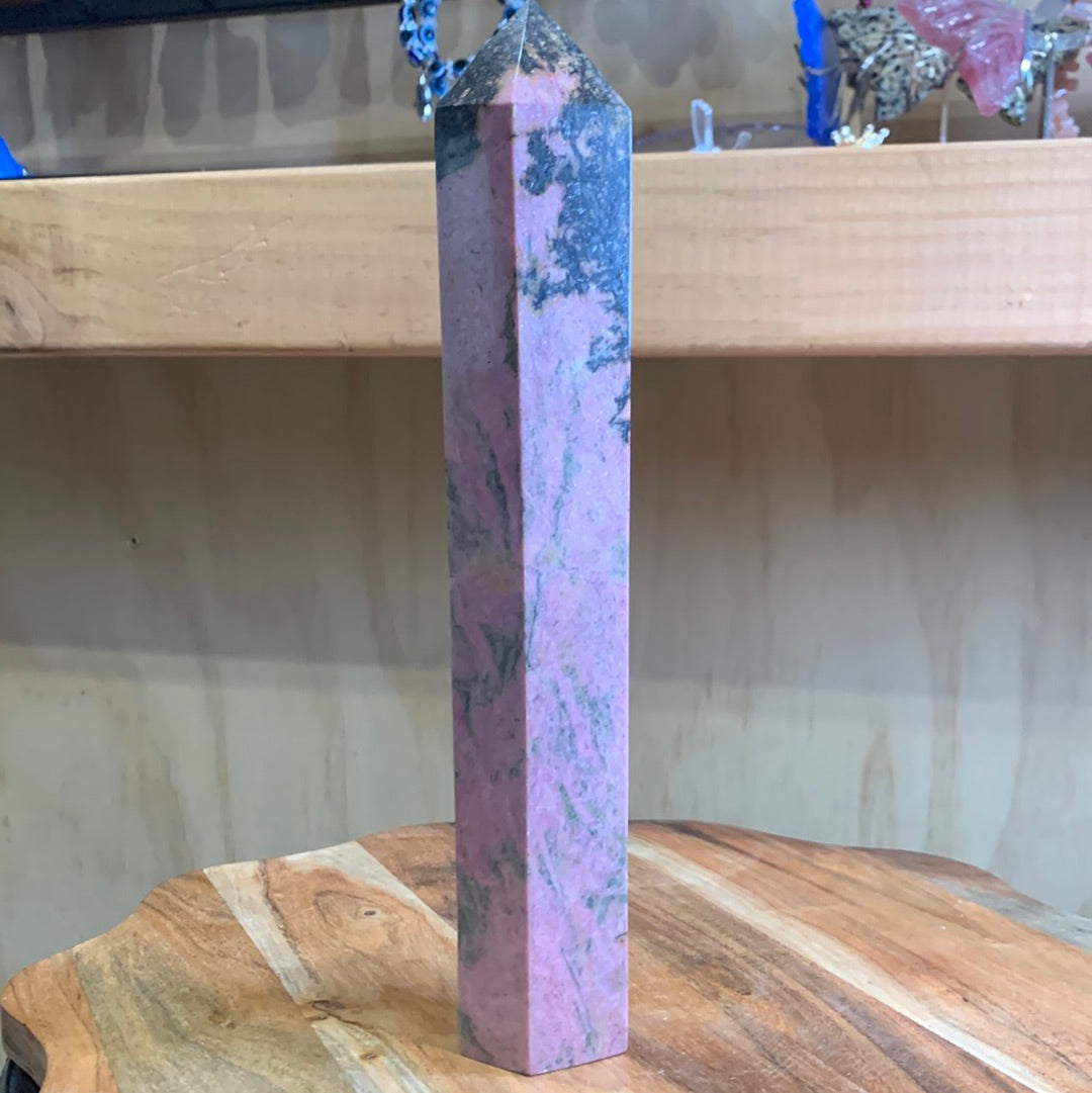 RHODONITE TOWER (A HUGE 1313GRAMS!!!)
